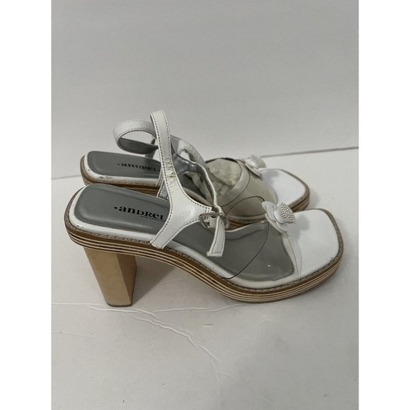 Vintage Women’s Size 6 Platform Sandals Wooden Heels Chunky Heel Y2K - Picture 2 of 10